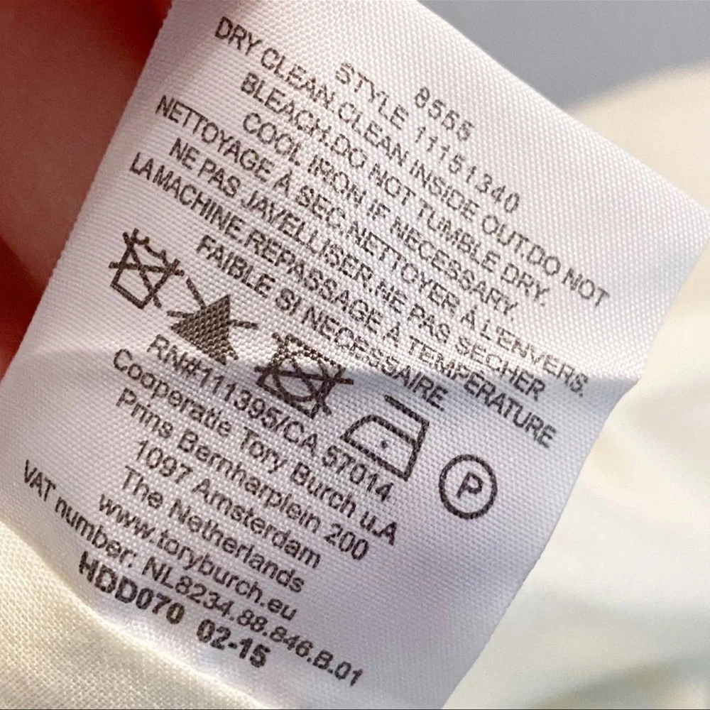 Tory Burch Ivory Embroidered Ruby Linen Faux Wrap Skirt - Picture 8 of 11